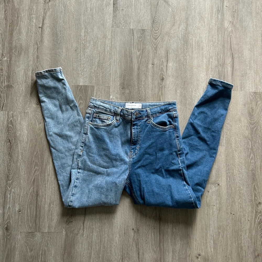 Topshop colorblock jeans